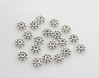 16pcs Tibetan Silve round /"hope/" Spacer bead Findings X0217