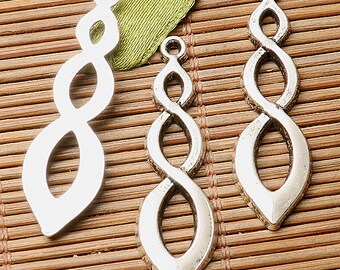 10pcs dark silver color peace symbol patterns hollow Loose beads h5100