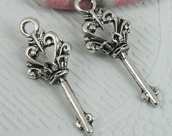 8pcs tibetan silver plated 2side cartoon character design charms EF2333