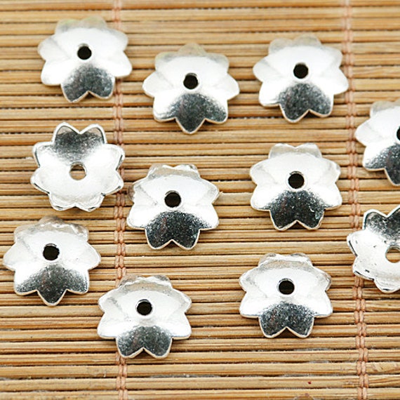 80pcs tibetan silver color textured curled bead cap design EF2339 80pcs tibetan silver color textured curled bead cap design EF2339