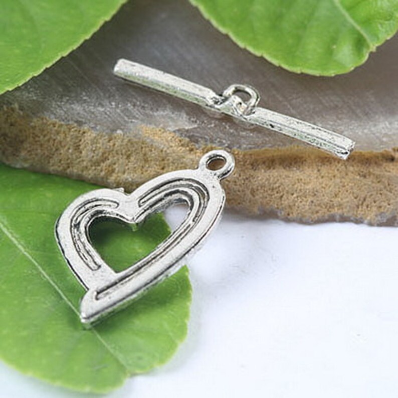 15Sets Tibetan silver lock key Toggle Clasps h0318 15Sets Tibetan silver lock key Toggle Clasps h0318