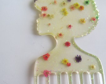 Custom Hair Pick, Hair Comb, Handmade Hair Comb, Hair Tool, Decorative Hair Pick