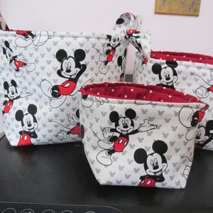 Mickey Fabric Baskets, Fabric Bins, Fabric Storage Baskets