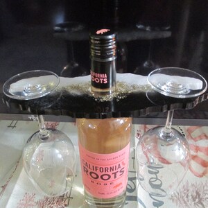 Resin Wine Bottle Caddy, Wine bottle butler, Housewarming Gift, Wedding Gift, Unique Gift