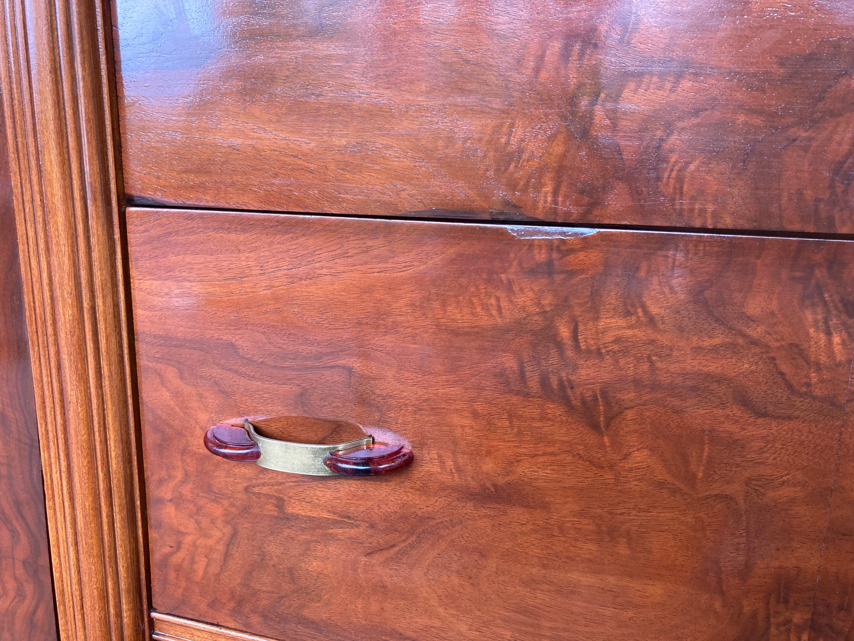 Art Deco Waterfall Buffet/server/sideboard/bar/credenza Etsy