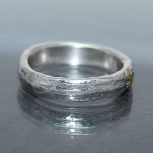 A Rose Gold Silver Mans Womans Wedding Band image 4