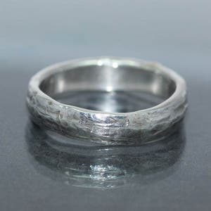 A Rose Gold Silver Mans Womans Wedding Band image 3