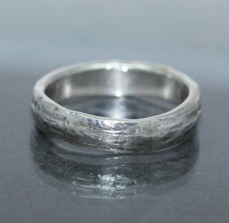 A Rose Gold Silver Mans Womans Wedding Band image 3