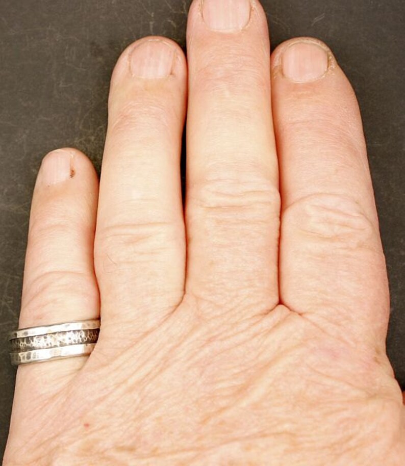 A MansWedding Ring Organic Wedding Ring Mans Wedding Ring Wedding BandSilver On Sterling Silver Handmade Jewelry Metalwork Ring