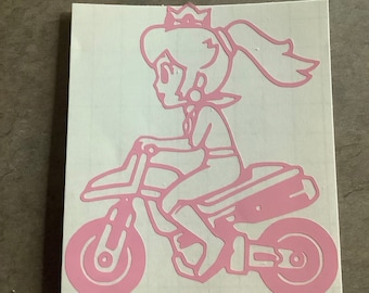 Mario Kart Inspired Princess Peach Vinyl Decal