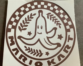 Mario Kart Inspired Banana Cup Vinyl Decal