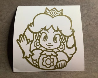 Super Mario Bros Inspired Daisy Portrait Vinyl Decals