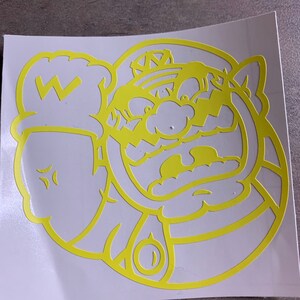 Super Mario Bros Inspired Wario Portrait Vinyl Decals