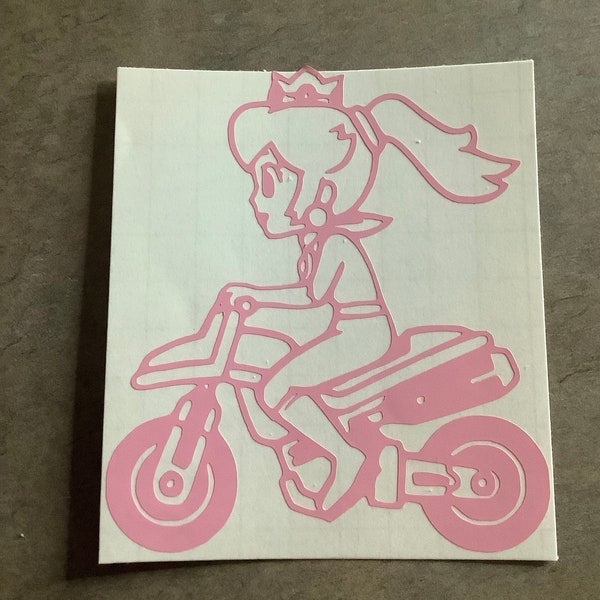 Mario Kart Inspired Princess Peach Vinyl Decal