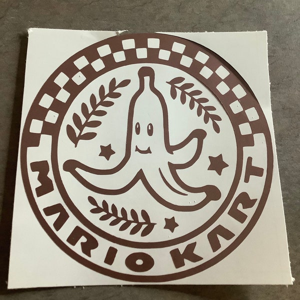 Mario Kart Inspired Banana Cup Vinyl Decal