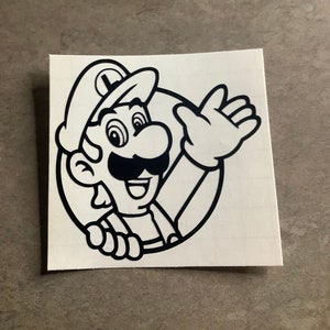 Super Mario Bros Inspired Luigi Portrait Vinyl Decal