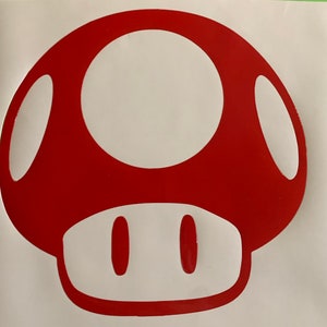 Super Mario Bros Inspired Mushroom Vinyl Decal