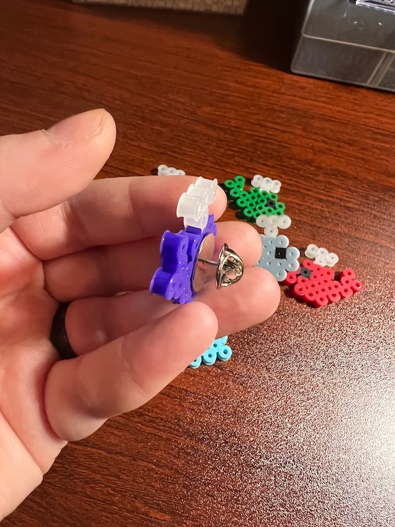 Whale Keychain Magnet Pin Perler Bead Sprites - Etsy