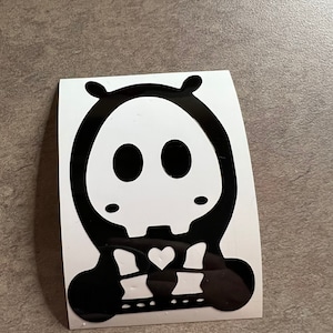 Hippo Skeleton Vinyl Decal