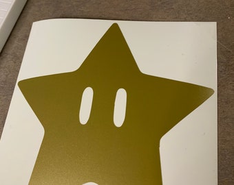 Super Mario Bros Inspired Star Vinyl Decal