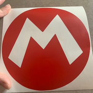 Super Mario Bros Inspired Mario M Vinyl Decal
