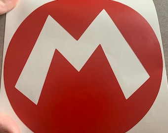 Super Mario Bros Inspired Mario M Vinyl Decal