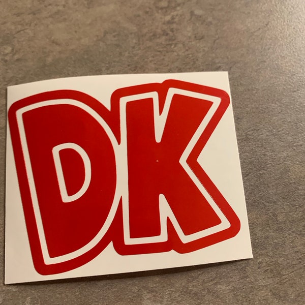 Donkey Kong Inspired DK Logo Vinyl Decal