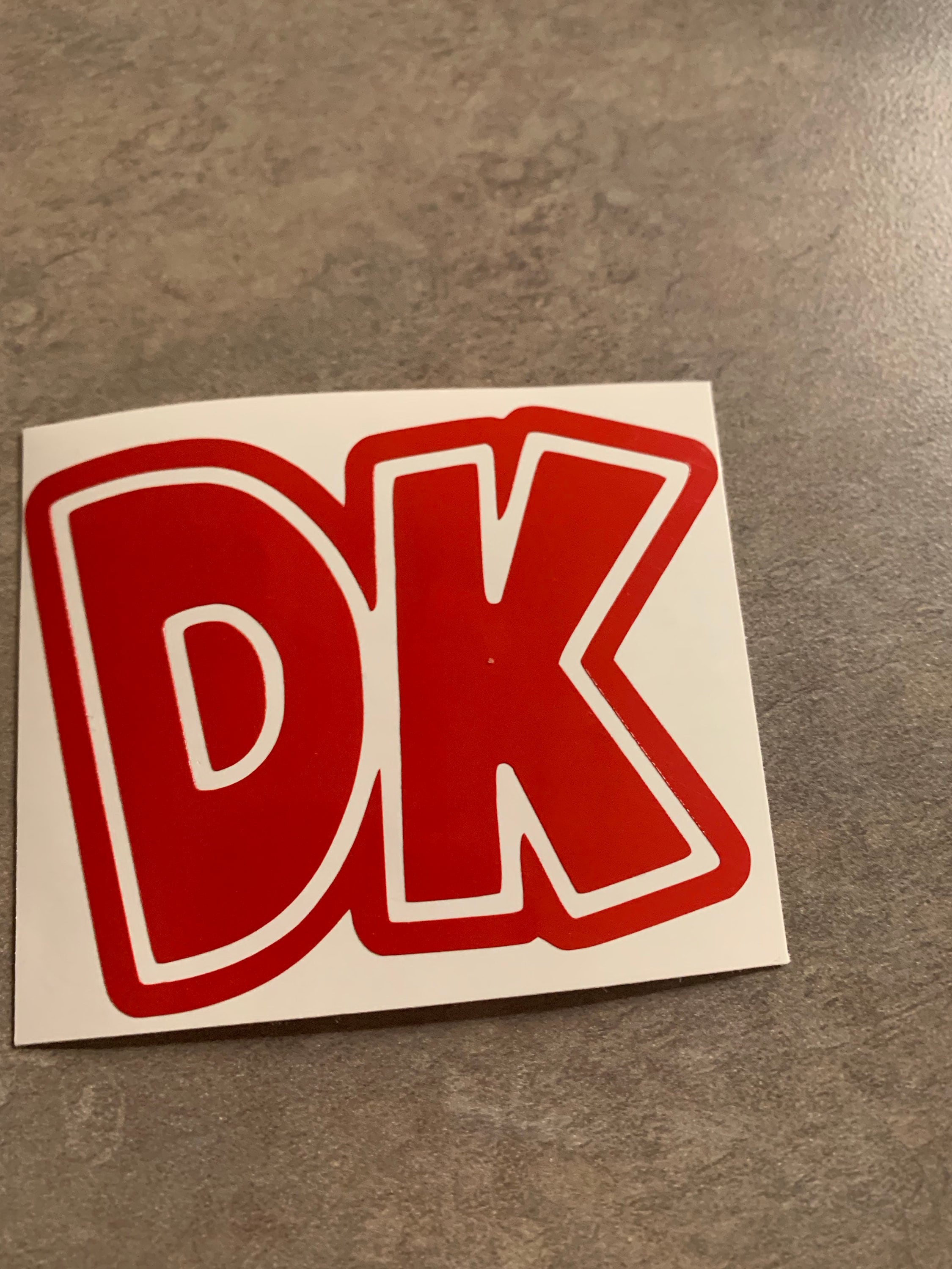 Donkey Kong Inspired DK Logo Vinyl Decal