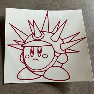 Kirby Inspired Needle Ability Vinyl Decal