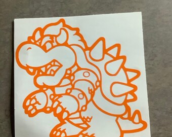 Super Mario Bros Inspired Paper Bowser Vinyl Decals