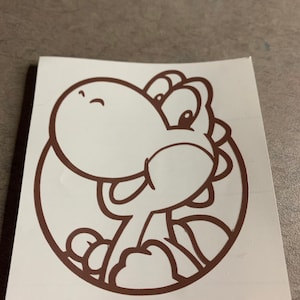 Super Mario Bros Inspired Yoshi Portrait Vinyl Decals