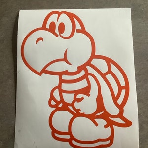 Super Mario Bros Inspired Koopa Troopa Vinyl Decal