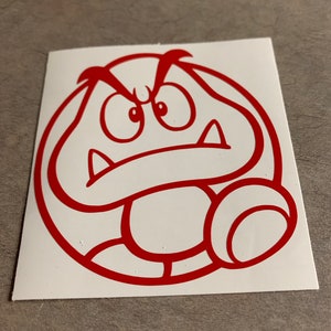 Super Mario Bros Inspired Goomba Portrait Vinyl Decals