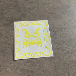 Super Mario Bros Inspired Thwomp Vinyl Decal