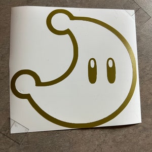 Super Mario Bros Inspired Power Moon Vinyl Decal