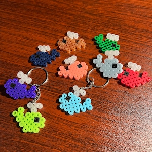 Whale Keychain Magnet Pin Perler Bead Sprites