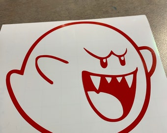 Super Mario Bros Inspired Boo Vinyl Decal
