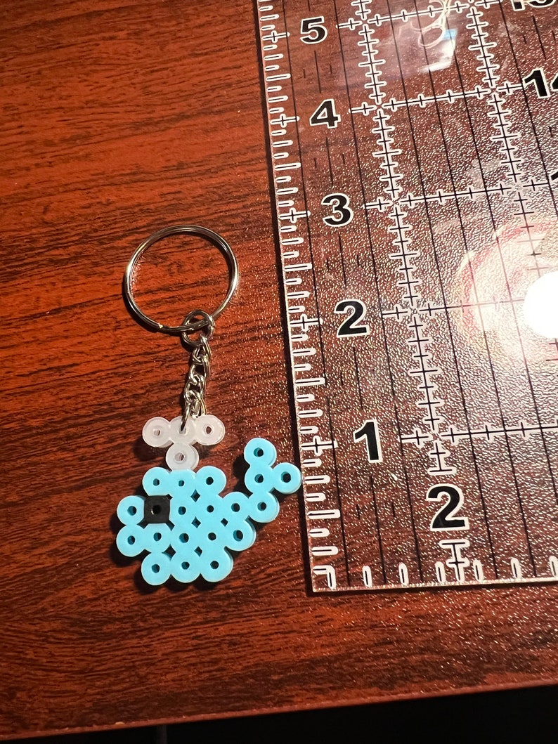 Whale Keychain Pin Perler Bead Sprites Etsy