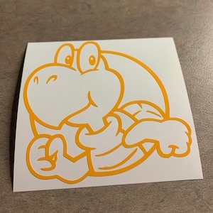 Super Mario Bros Inspired Koopa Troopa Portrait Vinyl Decals