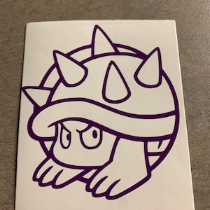 Super Mario Bros Inspired Spiny Portrait Vinyl Decals