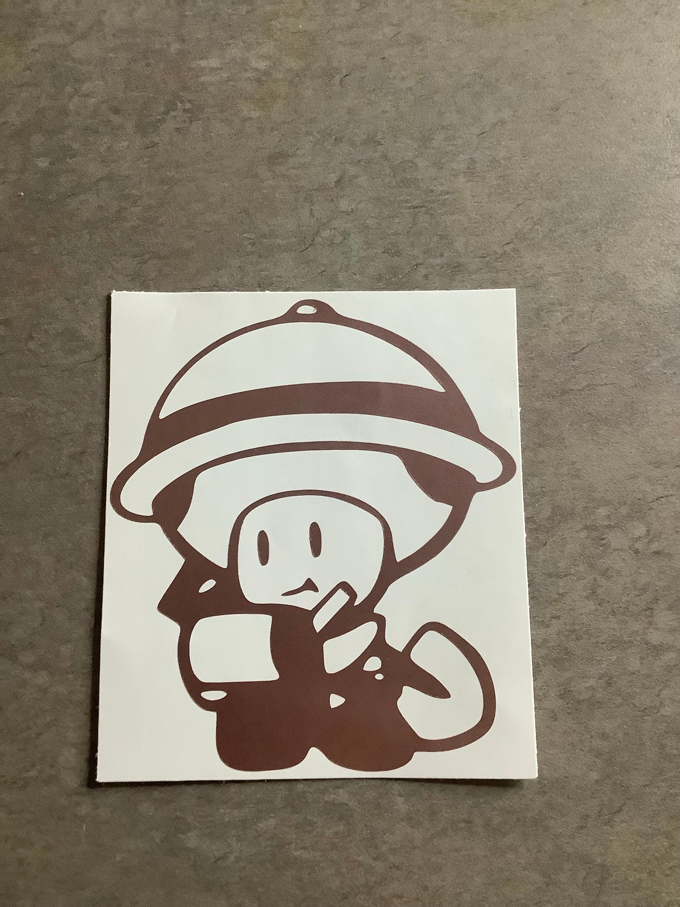 Paper Mario Origami King Inspired Professor Toad Vinyl Decals