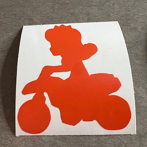 Mario Kart Inspired Princess Daisy Silhouette Vinyl Decal
