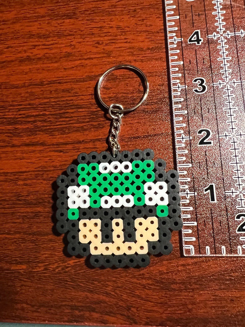 Super Mario Bros Inspired Mushroom Keychain Magnet Perler Bead Sprites ...