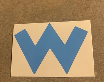 Super Mario Bros Inspired Wario W Vinyl Decal