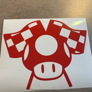 Super Mario Bros Inspired Mario Kart Vinyl Decal