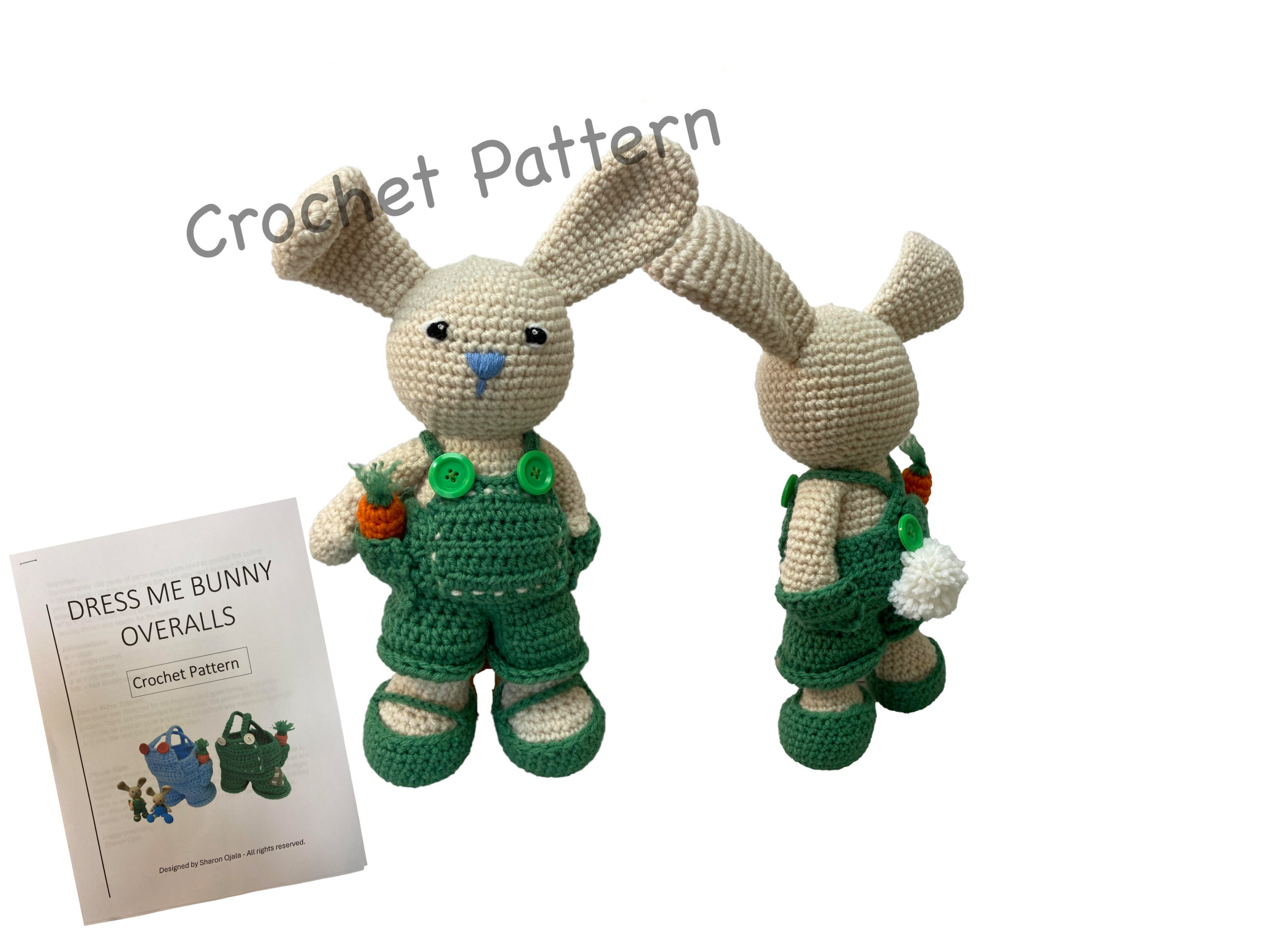 dress me bunny crochet pattern Dress Me Bunny Crochet Pattern With Bonus Video Tutorial Revised 2024