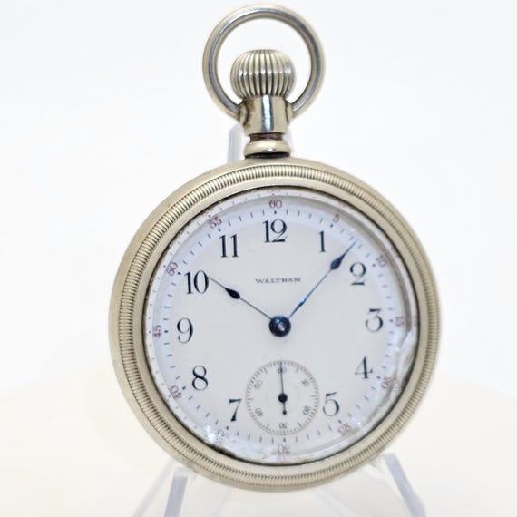Waltham 18 Size Pocket Watch, #20413213. Running View 4