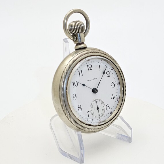 Waltham 18 Size Pocket Watch, #20413213. Running View 2