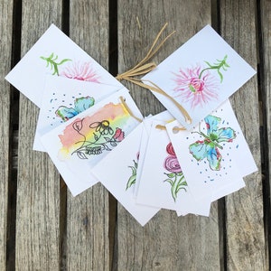Watercolor Gift Tags | set of 12 Gift Tags | Gift Tags | Floral Gift Tags