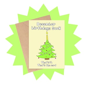 Verjaardagskaart december, kerstverjaardagskaart, grappige verjaardagskaart, decemberverjaardagskaart, grappige kerstverjaardagskaart, verjaardag
